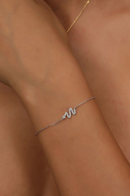 925 Sterling Silver Chain Snake Gold-Silver Bracelet