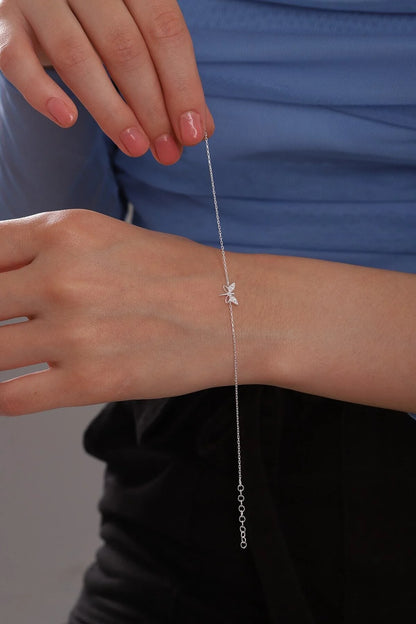 925 Sterling Silver Chain Dragonfly Gold-Silver Bracelet