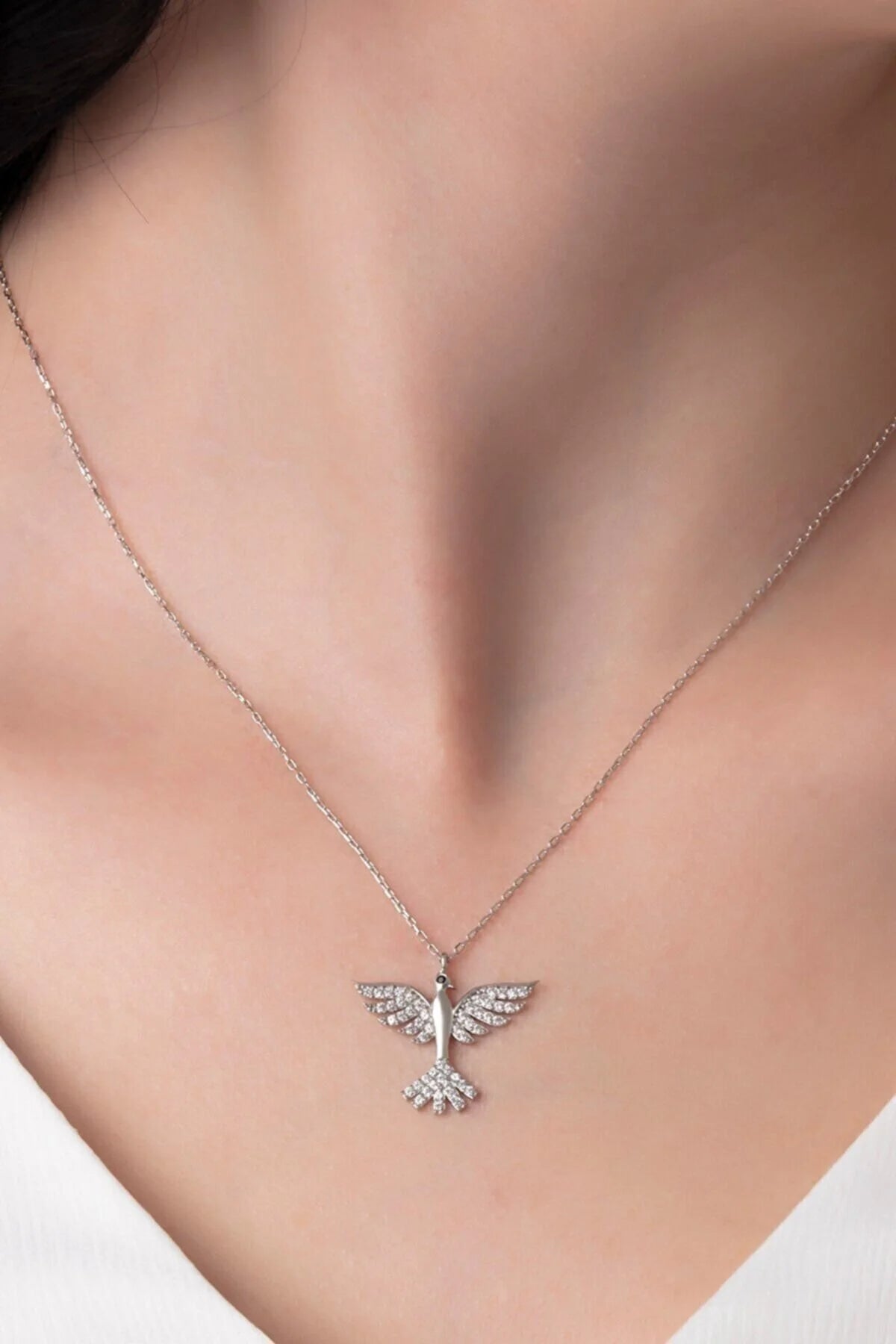 925 Sterling Silver Chain Phoenix Necklace
