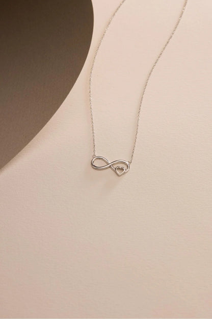 925 Sterling Silver Chain Infinity Necklace