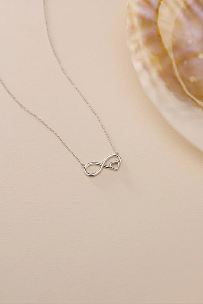 925 Sterling Silver Chain Infinity Necklace