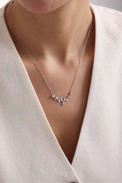 925 Sterling Silver Elegant Ivy Necklace