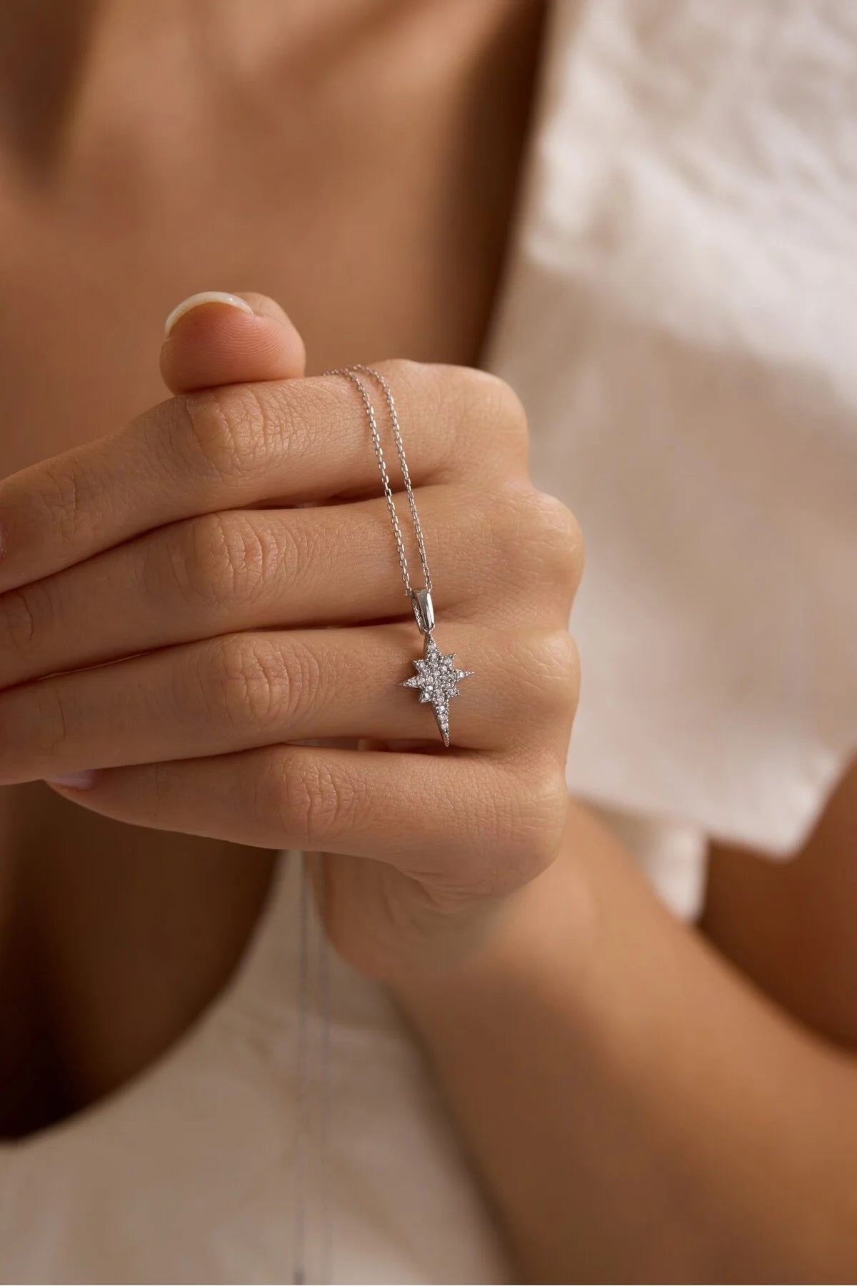 925 Sterling Silver Chain Northstar Necklace