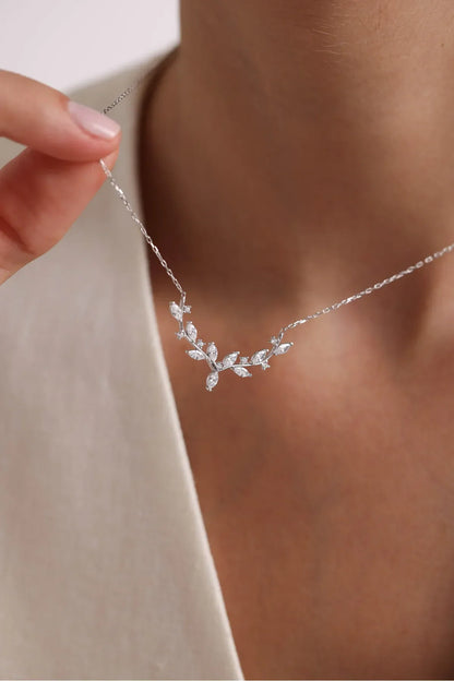 925 Sterling Silver Elegant Ivy Necklace