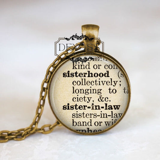 Sister In Law Necklace,Sisterhood Necklace,Sister Gift,Sister Jewelry,Sister In Law Definition,Sister Wedding Gift,Bridesmaids Gift