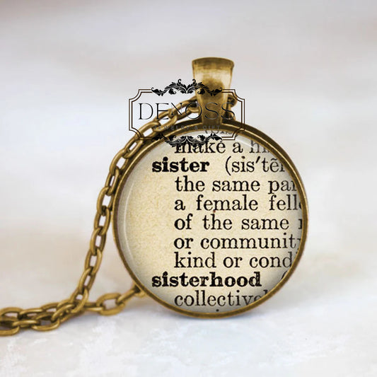 Sister Necklace,Sister Gift,Sister Jewelry,Sister Definition,Sister Birthday Gift,Sister Wedding Gift,Bridesmaids Gift,Twin Sister Gift