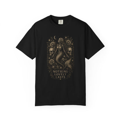 Skeleton Siren Skull Shirt ,Skeleton Mermaid Emo Shirt ,Skull Shirt ,Alt Clothing Gothic Mermaid Coastal Gothic Summerween Shirt ,Gothic Clothes