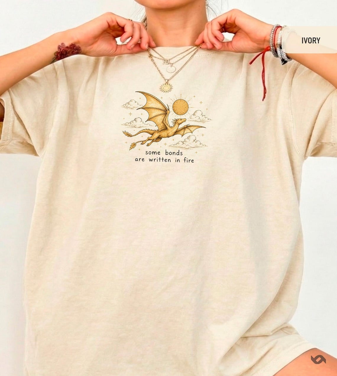 Some Bonds Are Written in Fire Shirt,Golden Dragon Book Lover Shirt, Andarna Fly ,Fantasy Bookish Apparel