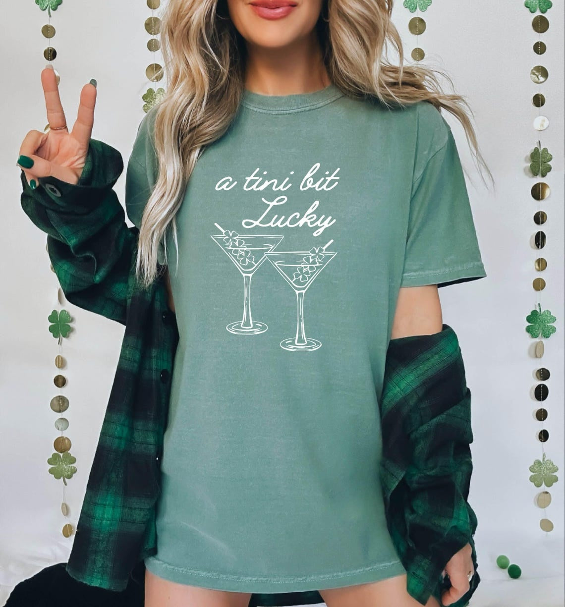 St Patricks Day T-Shirt Tini Bit Lucky, Martini Shirt
