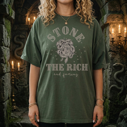Stone The Rich Medusa Shirt ,y2k Clothing Grunge Feminine Energy Snake Shirt ,Mythology Shirt ,Feminist Shirt ,Medusa Snake Shirt ,Feminine Rage