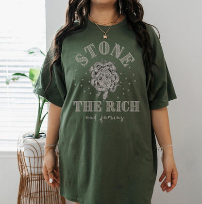 Stone The Rich Medusa Shirt ,y2k Clothing Grunge Feminine Energy Snake Shirt ,Mythology Shirt ,Feminist Shirt ,Medusa Snake Shirt ,Feminine Rage