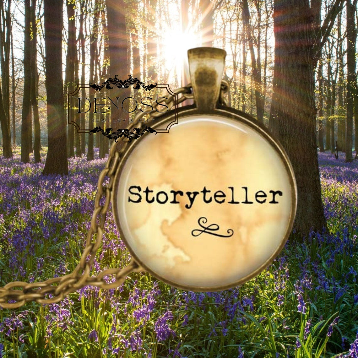 Storyteller Necklace,Literary Jewelry,Gift for Writers