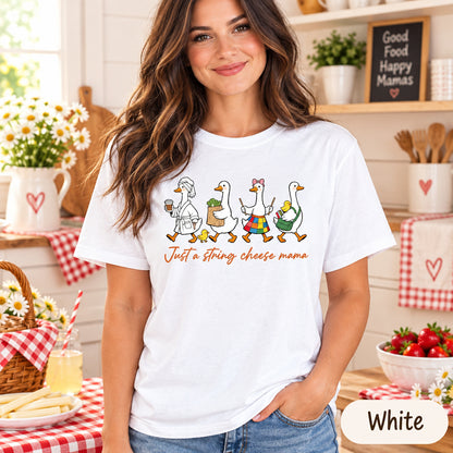 String Cheese Mama Shirt, Cute Goose Motherhood Tee, Funny Mom Life Gift, Everyday Busy Mama T-Shirt, Mother's Day