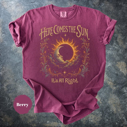 Sun Moon Shirt, Celestial Graphic Tee, Cosmic Eclipse T-Shirt, Mystical Sky Shirt, Boho Astrology Gift