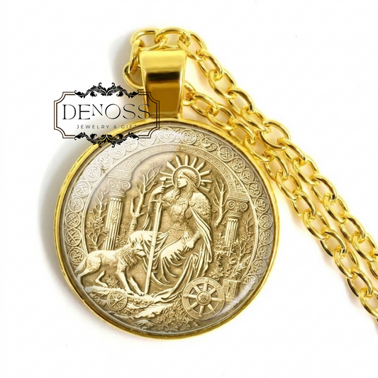 Świętosława Necklace,Viking Queen Pendant,Warrior Mother Charm