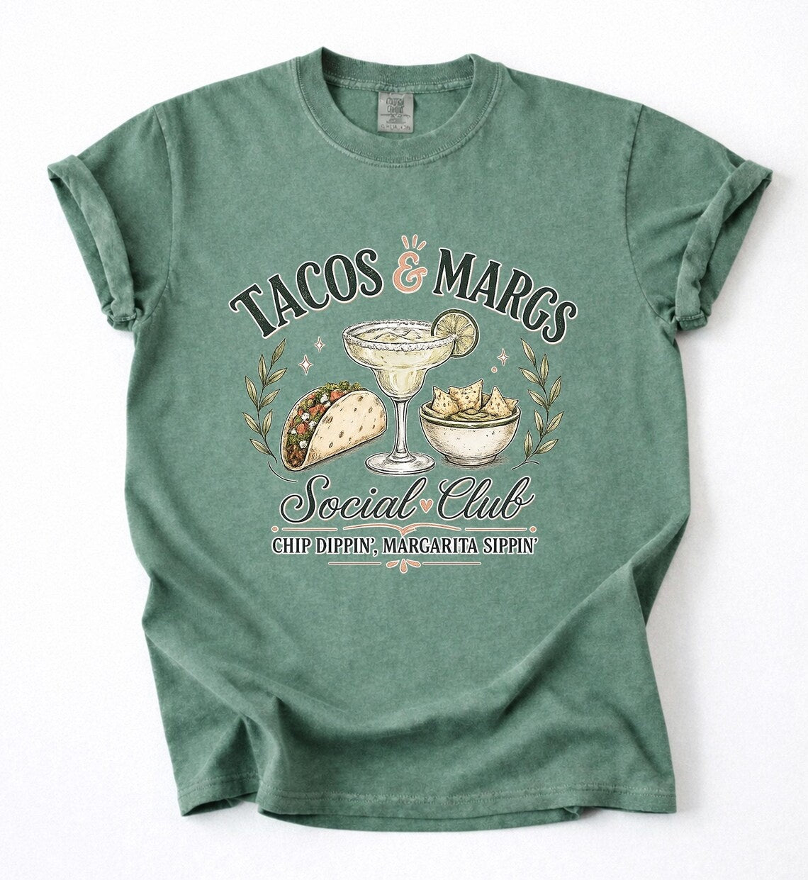 Tacos & Margs Social Club Chip Dippin' Margarita Sippin' T-Shirt