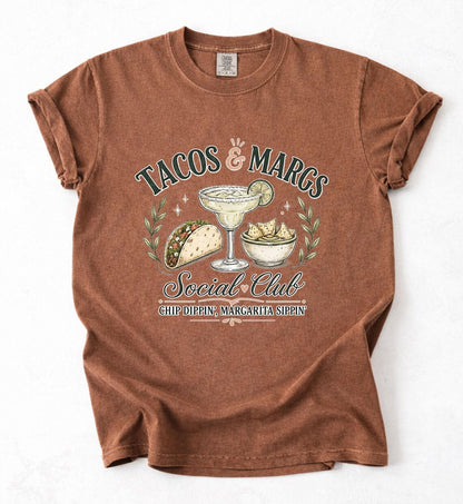 Tacos & Margs Social Club Chip Dippin' Margarita Sippin' T-Shirt