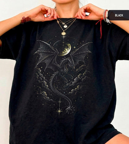 Tairn t-shirt, Black Morningstar Graphic Tee, Fourth Wing Inspired Shirt, Violet Sorrengail Gift