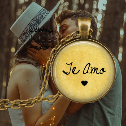Te Amo Pendant Necklace,I Love You Gift,Spanish Jewelry