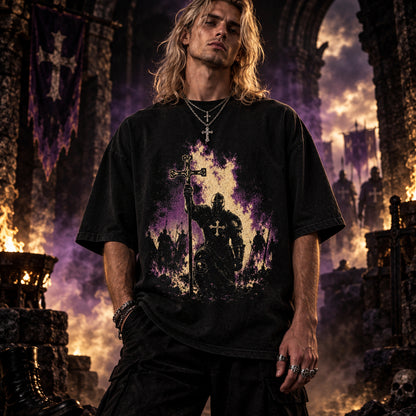 Templar Knight T-Shirt ,Christian Warrior Crusader Apparel  Medieval Gothic Armor