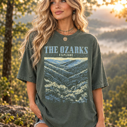 The Ozarks Shirt, Mountain Comfort Colors T-Shirt, Arkansas Tshirt, National Park Shirt, Missouri T Shirt, Midwest Shirt, Nature Graphic Tee