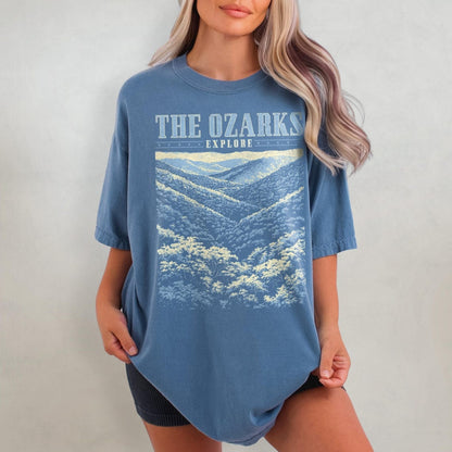The Ozarks Shirt, Mountain Comfort Colors T-Shirt, Arkansas Tshirt, National Park Shirt, Missouri T Shirt, Midwest Shirt, Nature Graphic Tee
