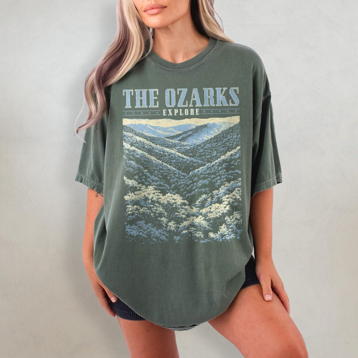 The Ozarks Shirt, Mountain Comfort Colors T-Shirt, Arkansas Tshirt, National Park Shirt, Missouri T Shirt, Midwest Shirt, Nature Graphic Tee