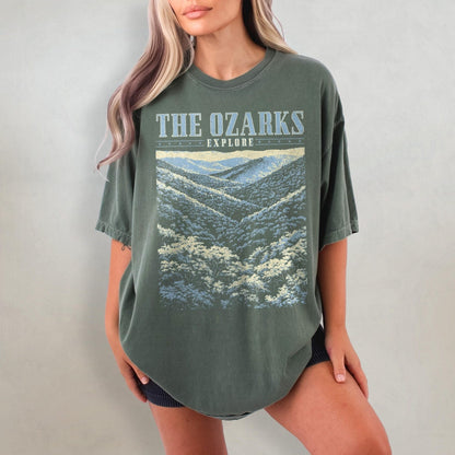 The Ozarks Shirt, Mountain Comfort Colors T-Shirt, Arkansas Tshirt, National Park Shirt, Missouri T Shirt, Midwest Shirt, Nature Graphic Tee