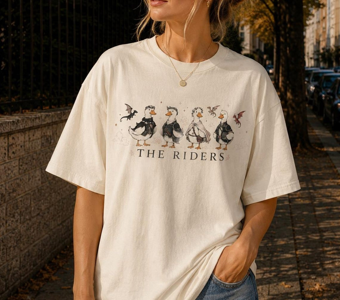 The Riders Shirt, Fantasy Dragon Rider Tee, Bookish Romantasy Reader Apparel