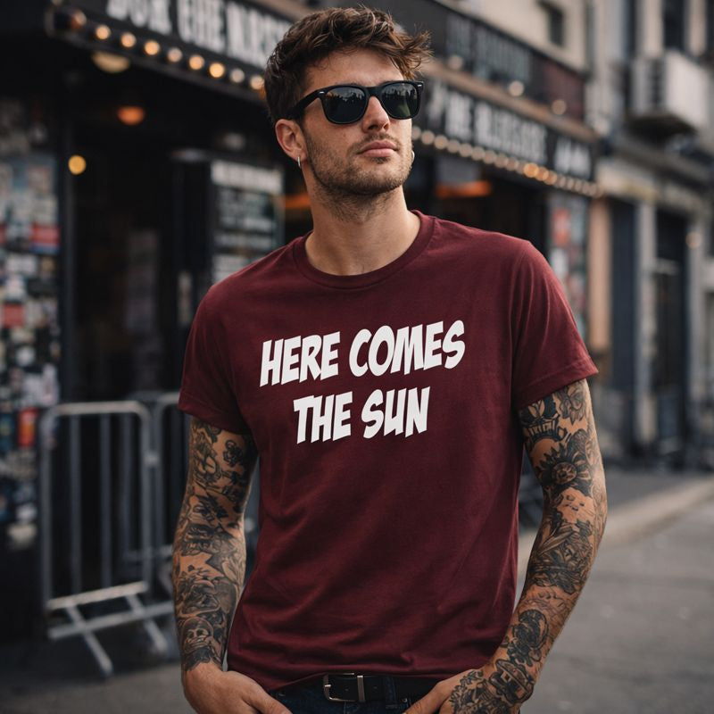 The Beatles,Here Comes The Sun,Music Lyrics Tee