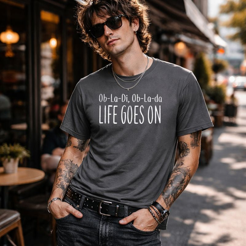 The Beatles,Ob-La-Di, Ob-La-Da Life Goes On,Lyric Tee