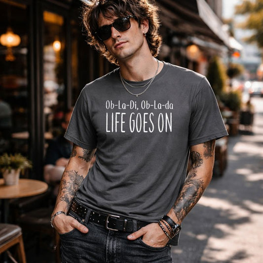 The Beatles,Ob-La-Di, Ob-La-Da Life Goes On,Lyric Tee