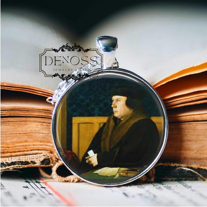 Thomas Cromwell Pendant Necklace,Tudor History Jewelry,Wolf Hall Gift