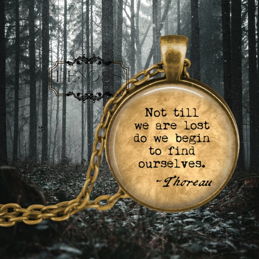 Thoreau Quote Necklace,Literary Jewelry,Inspirational Gift - Denoss