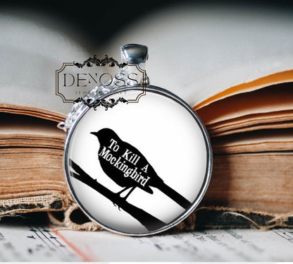 To Kill a Mockingbird Pendant Necklace,To Kill a Mockingbird Jewellery,Literary Jewellery,Harper Lee Gift,Famous Book Gift