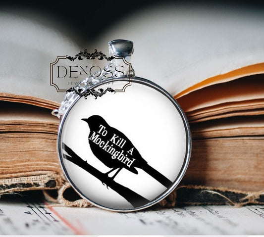 To Kill a Mockingbird Pendant Necklace,To Kill a Mockingbird Jewellery,Literary Jewellery,Harper Lee Gift,Famous Book Gift - Denoss