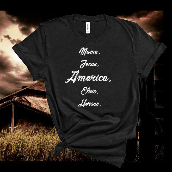 Tom Petty,Mama,Jesus,America,Horses,Free Fallin' Tshirt