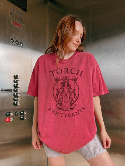 Torch the Patriarchy Shirt, Hecate Shirt Hecate Feminine Energy Greek Goddess Shirt ,Pagan Shirt ,Greek Mythology Crone Shirt ,y2k Gothic Shirt