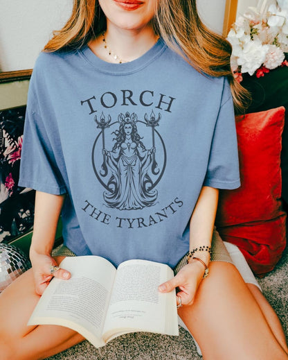 Torch the Patriarchy Shirt, Hecate Shirt Hecate Feminine Energy Greek Goddess Shirt ,Pagan Shirt ,Greek Mythology Crone Shirt ,y2k Gothic Shirt
