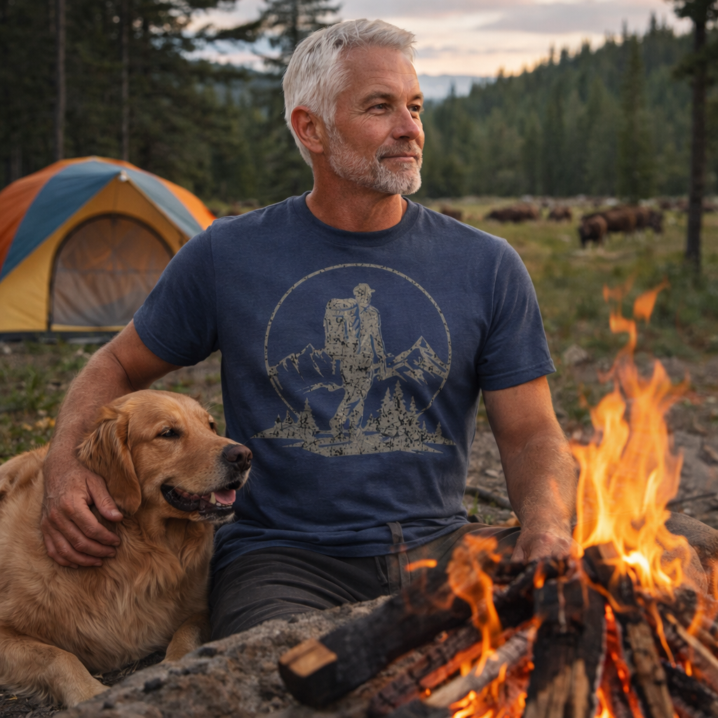 Traveling Man , Adventure ,Camper, Hunting, forest, wild life unisex T shirts