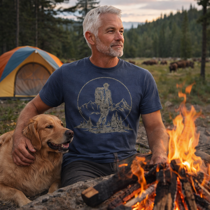 Traveling Man , Adventure ,Camper, Hunting, forest, wild life unisex T shirts
