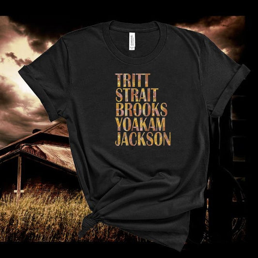 Tritt,Strait,Brooks,Yoakam,Jackson,Country Music T Shirt