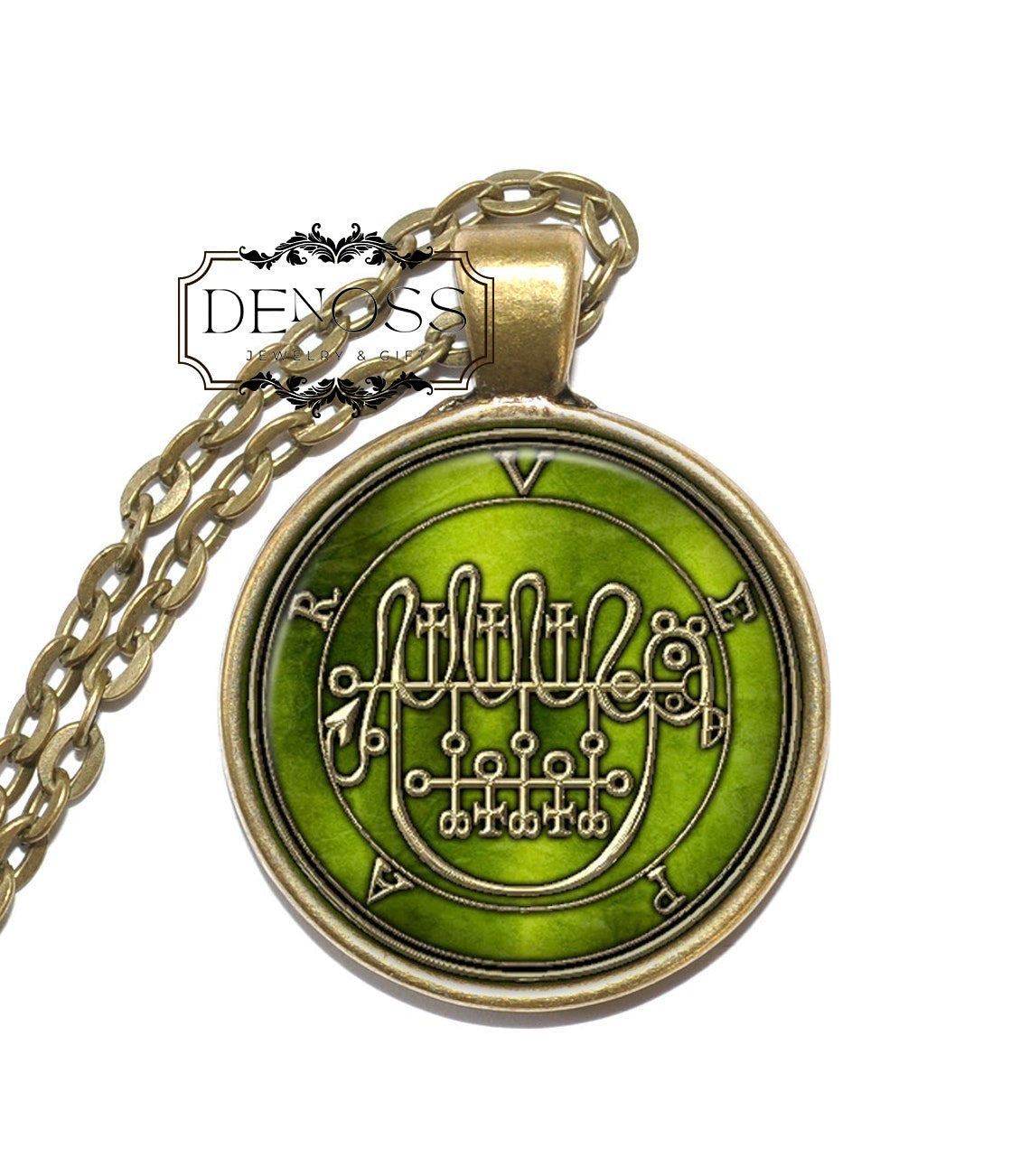 VEPAR Necklace,Sigil,Demoness of the Night,Demoness Duchess,Night Demoness,Goetia,Goetic Demon,Glass Pendant