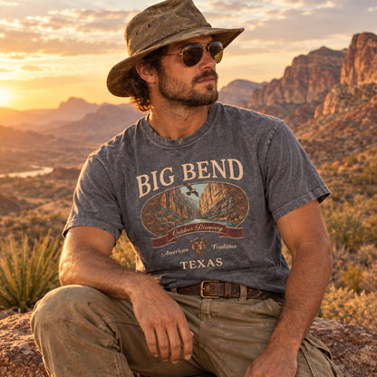 Vintage Big Bend Texas National Park Graphic Tee Shirt