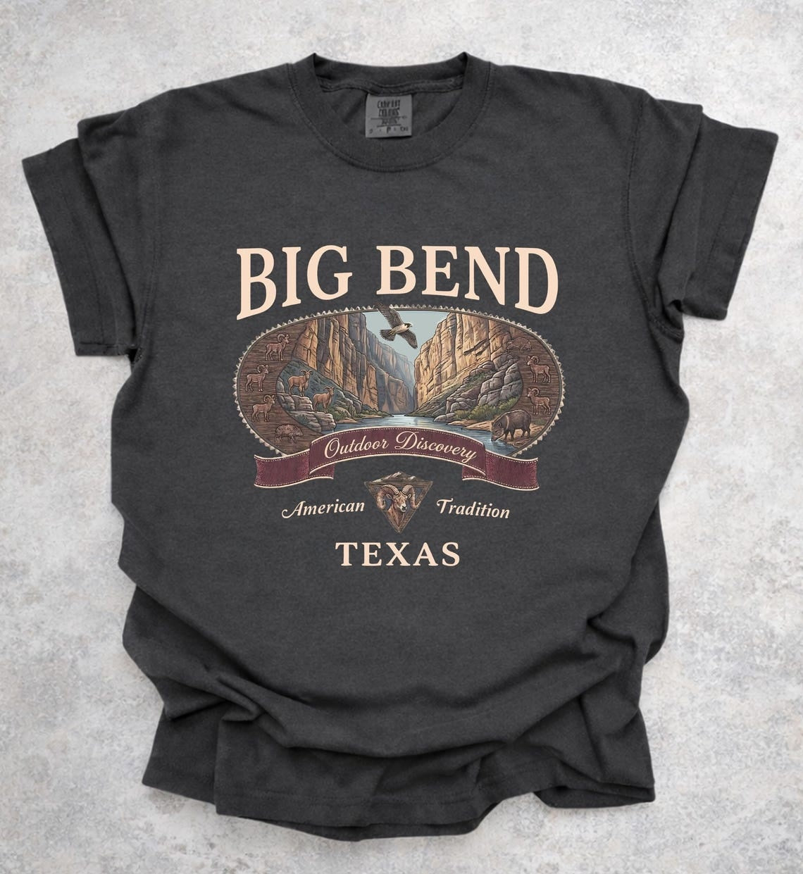 Vintage Big Bend Texas National Park Graphic Tee Shirt