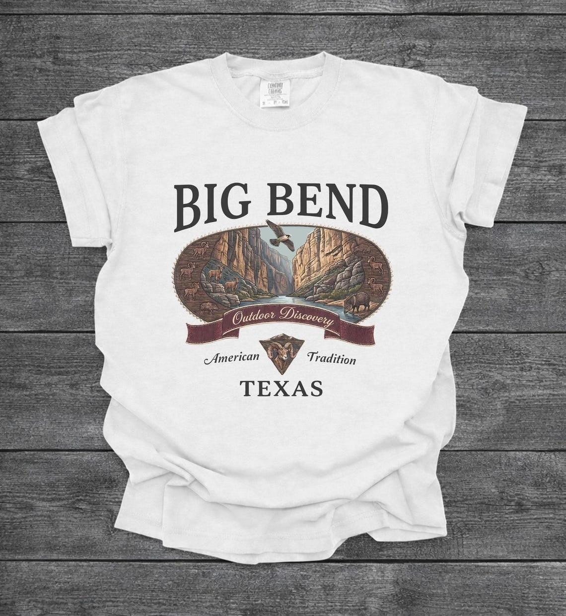 Vintage Big Bend Texas National Park Graphic Tee Shirt