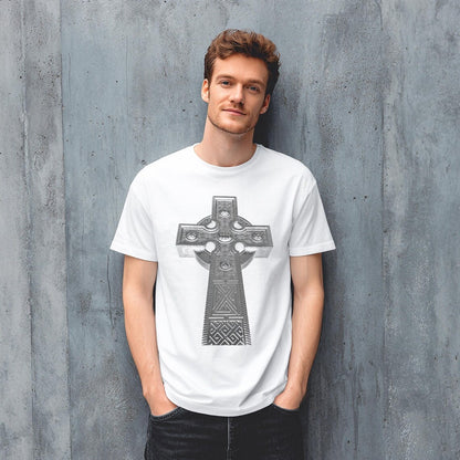 Vintage Celtic Cross Shirt, Pagan Shirt, Retro Gothic Cross Tee, Celtic Knot Shirt, Christian Irish Cross Tee, Medieval Shirt
