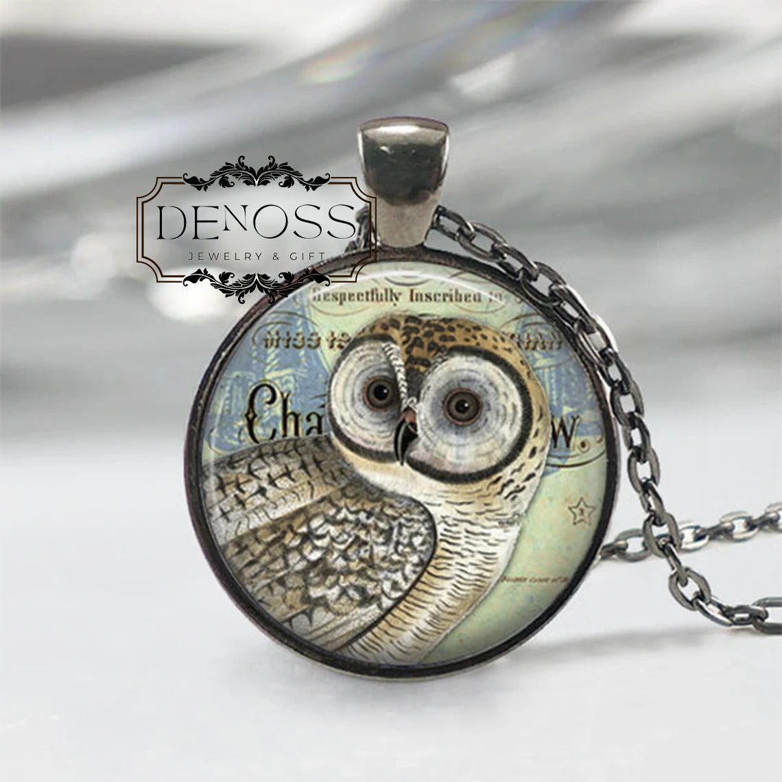 Vintage Owl Necklace,Owl Jewelry,Bird Necklace,Nature Necklace,Nature Jewelry,Woodland Bird,Gift for Wife