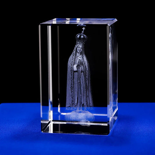 Virgin Mary Crown Crystal Carving Crystal Laser Engrave Religious gift,Home Decor