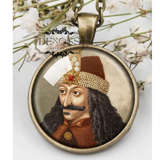 Vlad Tepes Pendant Necklace,Vlad the Impaler Necklace,Transylvania Romania Pendant,Vlad Tepes,Romania,Vampire Necklace,Count,Vampire